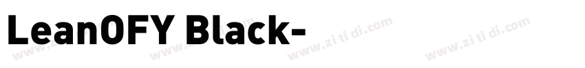 LeanOFY Black字体转换